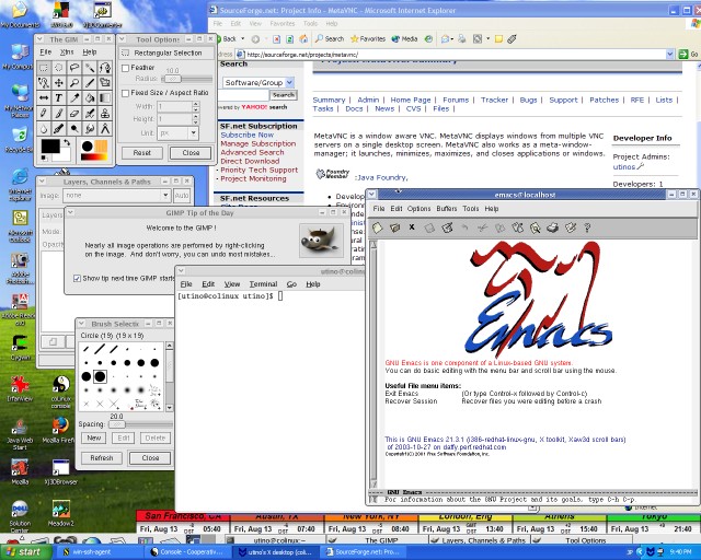 MetaVNC Win32 Viewer Screen Shot